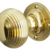 Jedo Reeded Mortice Door Knobs 53mm Polished Brass
