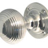 Jedo Reeded Mortice Door Knobs 53mm Polished Chrome