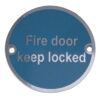 Stainless Steel Fire Door Locked 75mm Satin Stainless Steel