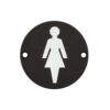 Stainless Steel Female Symbol 75mm Black
