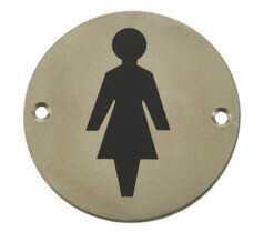 Stainless Steel Female Symbol 75mm Satin Stainless Steel