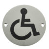 Stainless Steel Disabled Symbol 75mm Satin Anodised Aluminium