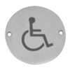 Stainless Steel Disabled Symbol 75mm Satin Stainless Steel