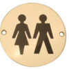 Stainless Steel Unisex Symbol 75mm Polished Brass