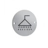 Stainless Steel Shower Symbol 75mm Satin Stainless Steel