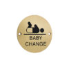 Stainless Steel Baby Change Symbol 75mm Polished Brass