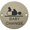 Stainless Steel Baby Change Symbol 75mm Satin Stainless Steel