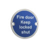 Stainless Steel Fire Door Keep Locked Shut 75mm Polished Stainless Steel