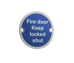 Stainless Steel Fire Door Keep Locked Shut 75mm Polished Stainless Steel