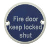 Stainless Steel Fire Door Keep Locked Shut 75mm Satin Anodised Aluminium