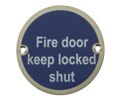 Stainless Steel Fire Door Keep Locked Shut 75mm Satin Stainless Steel