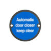 Stainless Steel Automatic Door Closer Keep Clear 75mm Black
