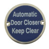 Stainless Steel Automatic Door Closer Keep Clear 75mm Polished Stainless Steel