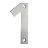 100mm Numerals SSS Finish 100mm Satin Stainless Steel No. 1