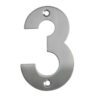 100mm Numerals SSS Finish 100mm Satin Stainless Steel No. 3