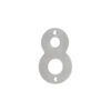 100mm Numerals SSS Finish 100mm Satin Stainless Steel No. 8