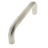 Stainless Steel 19mm D Shape Pull Handles Grade 304 B/T Fixing 600x19mm Satin Stainless Steel
