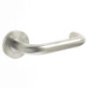 Orbit 19mm Door Handle on 8mm Sprung Rose Grade 304 Satin Stainless Steel