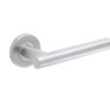 Atlanta Door Handles on Rose Grade 201 Satin Stainless Steel