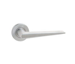 Meteor Door Handle on Rose Grade 304 Satin Stainless Steel