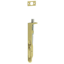 Lever Action Radius Flush Bolt 150x20mm Satin Brass
