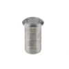 Stainless Steel Dust Proof Spring Floor Bolt Socket for Concrete 20x25mm Satin Stainless Steel
