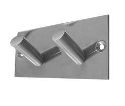Double Robe Hook 94x46mm Satin Stainless Steel