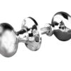 Jedo Mushroom Rim Door Knobs 50mm Polished Chrome