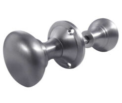 Contract Rim Door Knob Satin Chrome