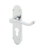 Epsom Suite Door Handle on Euro Profile Lockplate Polished Chrome