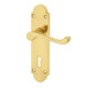 Epsom Suite Door Handle on Lockplate Polished Brass