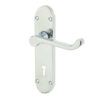 Epsom Suite Door Handle on Lockplate Polished Chrome