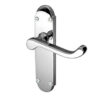 Epsom Suite Door Handle on Latchplate Polished Chrome
