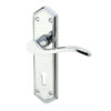 Paris Suite Door Handles on Lockplate Polished Chrome
