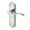 Paris Suite Door Handles on Lockplate Satin Chrome