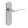 Paris Suite Door Handles on Latchplate Polished Chrome