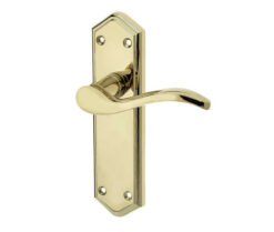 Paris Suite Door Handles on Latchplate PVD Brass