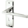 Delta Suite Door Handles on Lockplate Polished Chrome