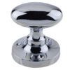 Jedo Kontrax Oval Mortice Door Knobs Polished Chrome
