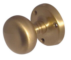 Jedo Mushroom Mortice Door Knobs 60mm Diameter Satin Brass