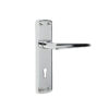 Bray Door Handle on Lockplate Polished Chrome