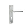 Bray Door Handle on Lockplate Satin Chrome