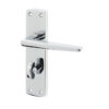 Bray Door Handle on Bathroom Plate Polished Chrome