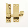 Jedo Heavy Quadrant Sash Fasteners 70x20mm Polished Brass