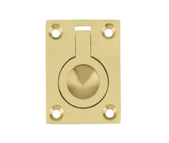 Jedo 50x63mm Flush Rings 50x63mm Polished Brass