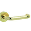 Thame Door Handle on Rose Polished Brass