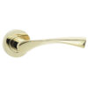 Twirl Door Handle on Rose PVD Brass