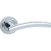 Curve Door Handle on Rose Polished Chrome