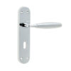 Stylo Suite Door Handle on Lockplate Polished Chrome/Satin Chrome