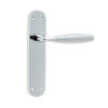 Stylo Suite Door Handle on Latchplate Polished Chrome/Satin Chrome